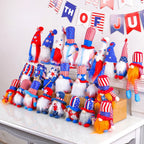 4th Of July Gnomes Set Independence Day Hanging Gnome Pendant Decorative Charm Ornaments For Holiday Window Wall Decoration