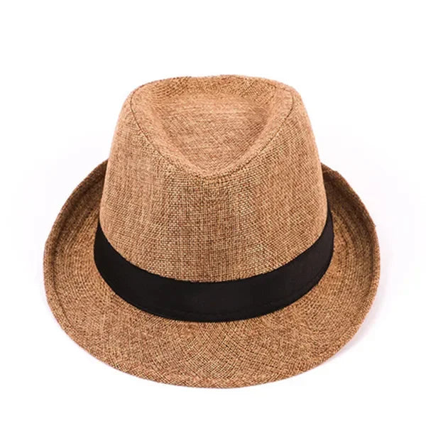 Men's Handsome Hats Jazz Cotton Linen Pure Hat Imitation Linen Sun Visor Hat Fashion Accessories