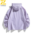 Summer Sunscreen Clothing Men's Simple All-match Solid Color Lightweight Loose UV Hooded Windbreaker Jacket Casual Bicycle Coat