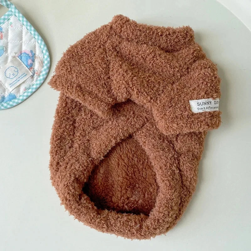 Dog Sweater for Small Dogs Winter Warm Solid Color Pet Sweater for Small Medium Dogs Dachshund Puppy Clothes Taddy Dog Supplies