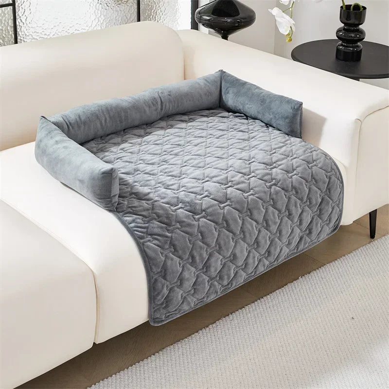 Pet Bed Mat Sofa Blankets Winter Warm Pet Blanket Dogs Cats Sleeping Beds for Large Medium Dogs Cats with Pillow Removable
