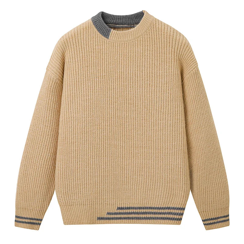 Men New Winter Casual Warm Pullover Sweater Is Comfortable Versatile Breathable Fashionable High-quality Windproof Warm Sweater