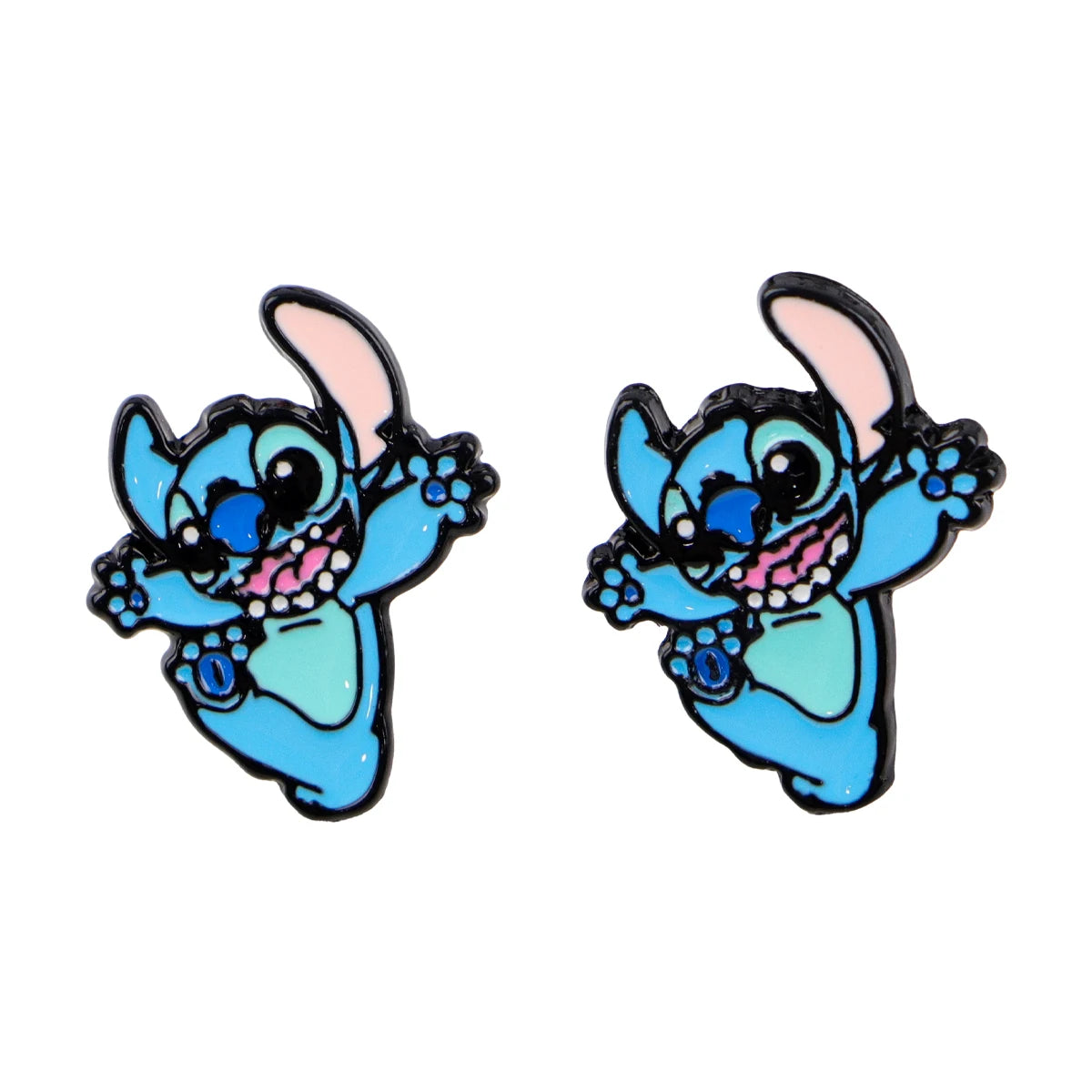 Cute Stitch Stud Earrings for Women Piercing Women's Stainless Steel Jewelry Fashion Accessories Gift for Girl