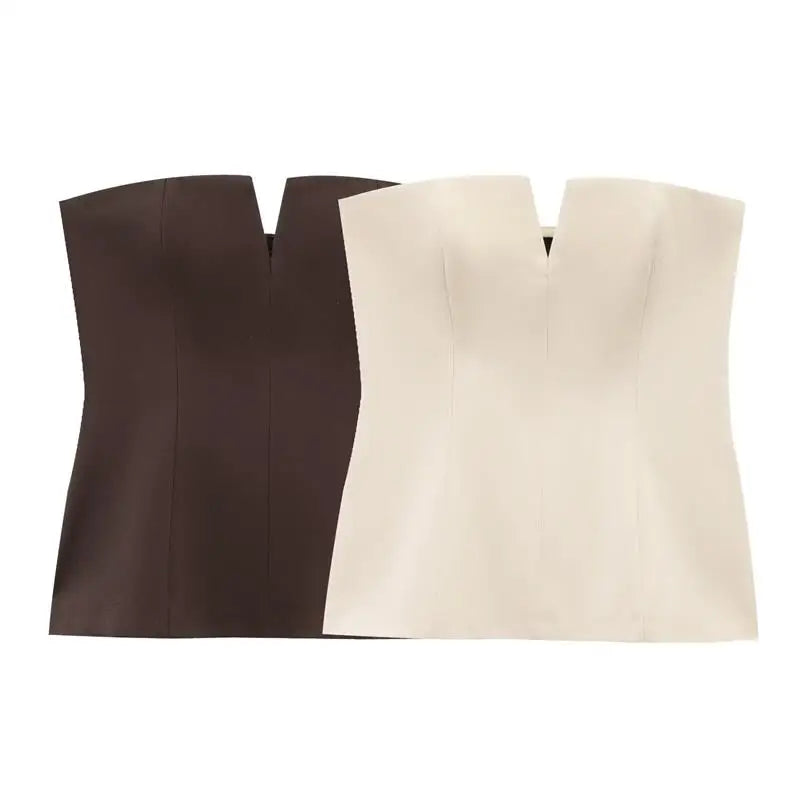 Tops Summer Women's 2025 New Tank Tops Elegant Fashion Tube Top Young Chic Women's Street Holiday Top