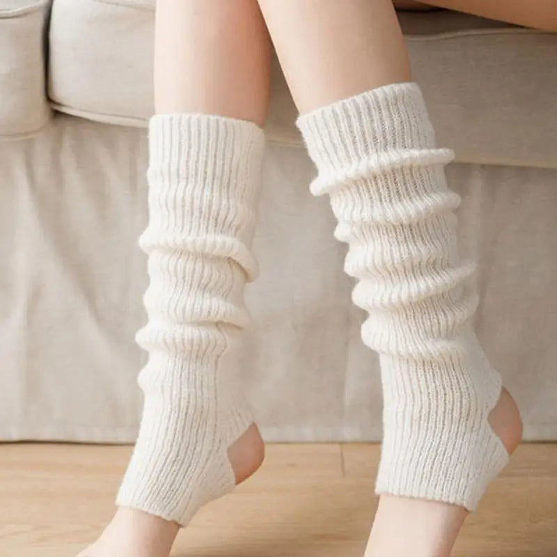 Women Leg Warmers Winter Girl Female Leg Cover For Gym Fitness y2k Wool Latin Dance Ballet Yoga Loose Socks Long Stocking