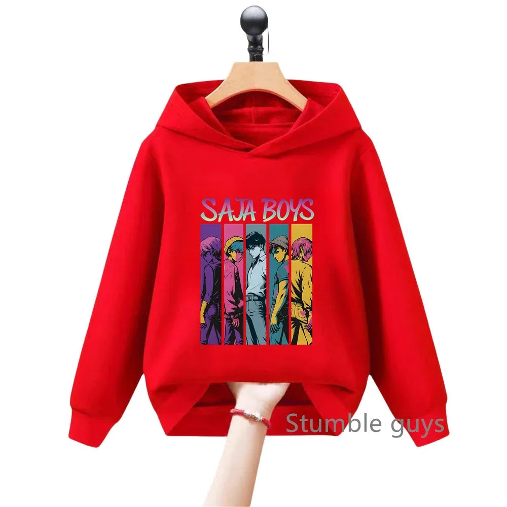 Children Hoodie Popular Movie KPop Demon Hunters Toddler1-14 Year Coat Boys Girls Tops autumn Spring Leisure Clothing