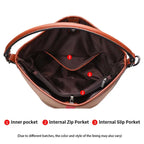 The classic women's one shoulder crossbody bag is a large capacity portable checkered bag made of high-quality canvas and cowhid