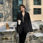 Coats for Women Spring Autumn 2025 New Arrivals Medium Length Blazer Woman Fashion On Promotion Outerwears Long Sleeve In Jacket