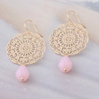 Drop Earrings Dangle Bohemian Metal Carving Hollow Pattern Crystal Water Charm 2023 New Hot Fashion Jewelry Accessories Brand Ms