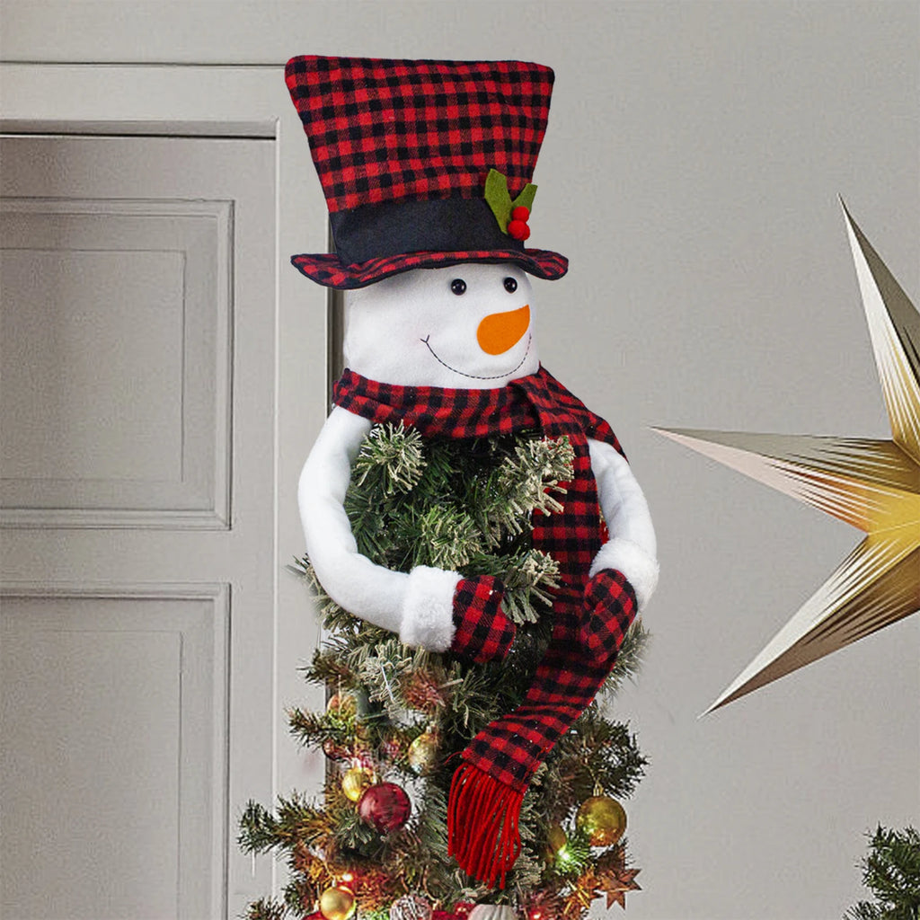 Christmas Cute Snowman Figurines Christmas Tree-Top Ornaments Party Atmosphere Decorations Festival Gift For Classmates