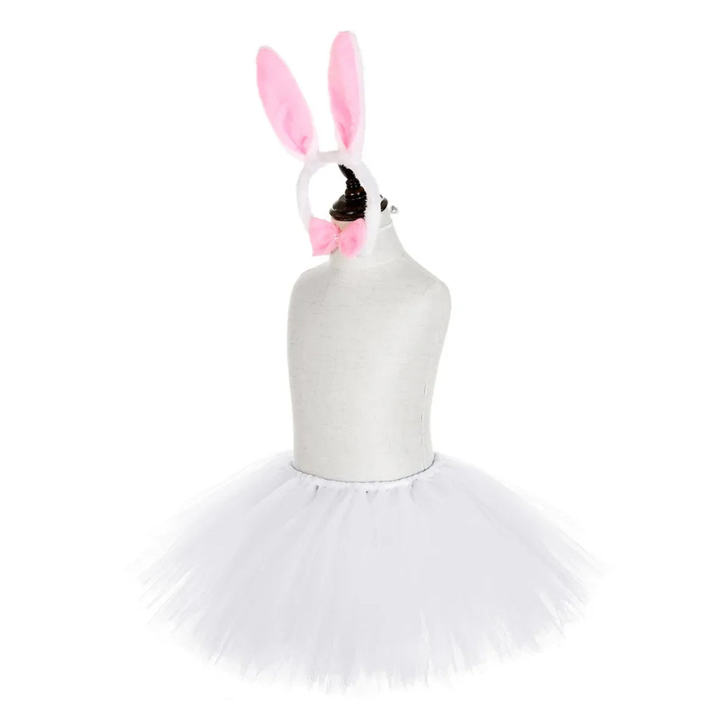 Easter Set Party  Girls Rabbit  Bunny Ear Headband Dress Skirt Bow Tie Tail Girl Birthday Halloween Costume Cosplay