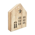 Christmas Wooden House Decor Creative House Shape Light Up Hanging Ornament Christmas Party Supplies Indoor Home Decoration