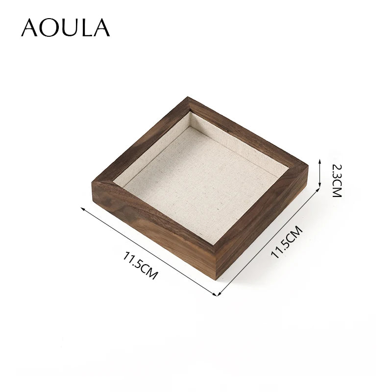 Stackable Ring Earring Jewelry Storage Multi Use Tray Bracelet Necklace Display Stand Holder Wooden Counter Top Drawer Organizer