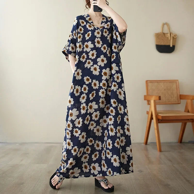 Summer Dress for Women Clothing Long Dress Fashion Clothes Cotton Vintage Harajuku Elegant Streetwear Maxi Beach Dresses