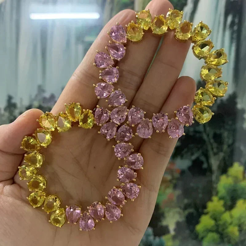 Original Drop Earrings 2025 New Trendy Crystal Fine Jewelry Sets Designer Earring Gift Party Jewelry for Women