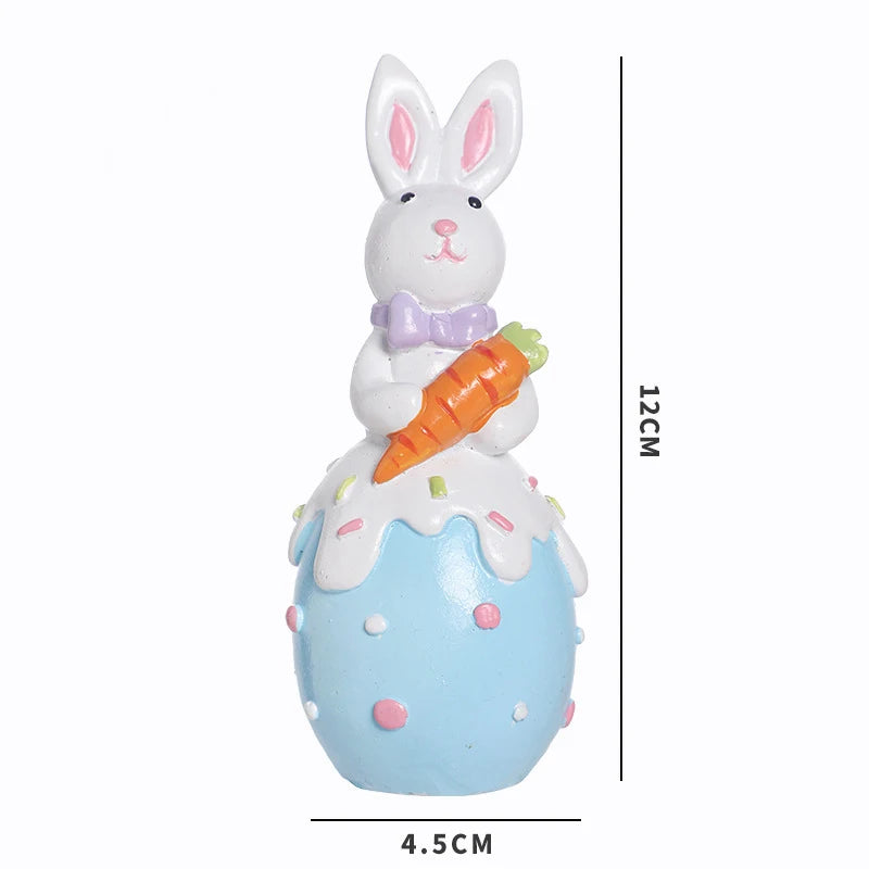 Creativity Easter Decorations Instagram Cute Bunny Easter Eggs Resin Ornaments Home Party Gifts European Style Handicrafts Decor