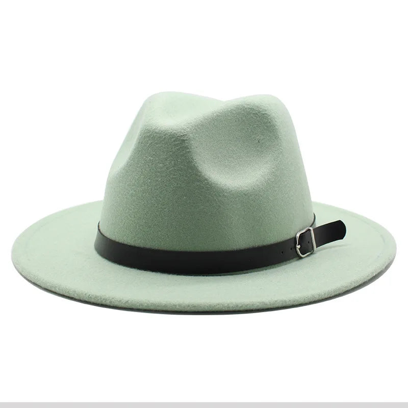 Classic British Fedora Hat Men Women Imitation Woolen Winter Felt Hats Fashion Jazz Hat Chapeau Wholesale