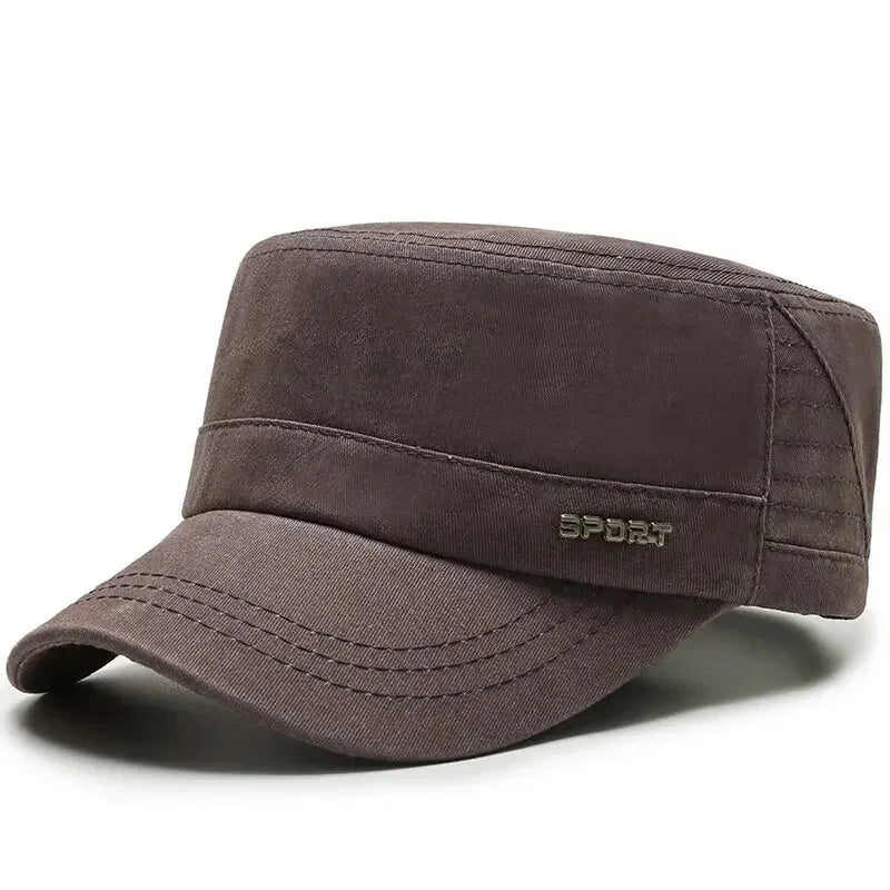 Men'S Military Hat Simple And Versatile Middle-Aged Hats Spring Autumn Casual Flat Cap