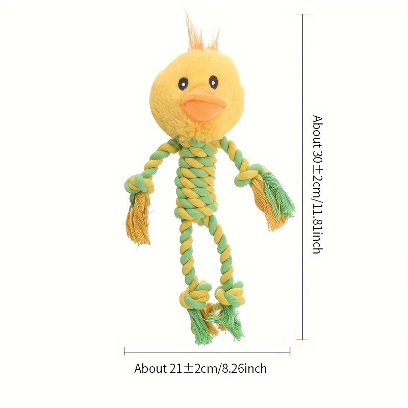 1PC plush dog toy, cute animal shape, chew-resistant teether, pet toy