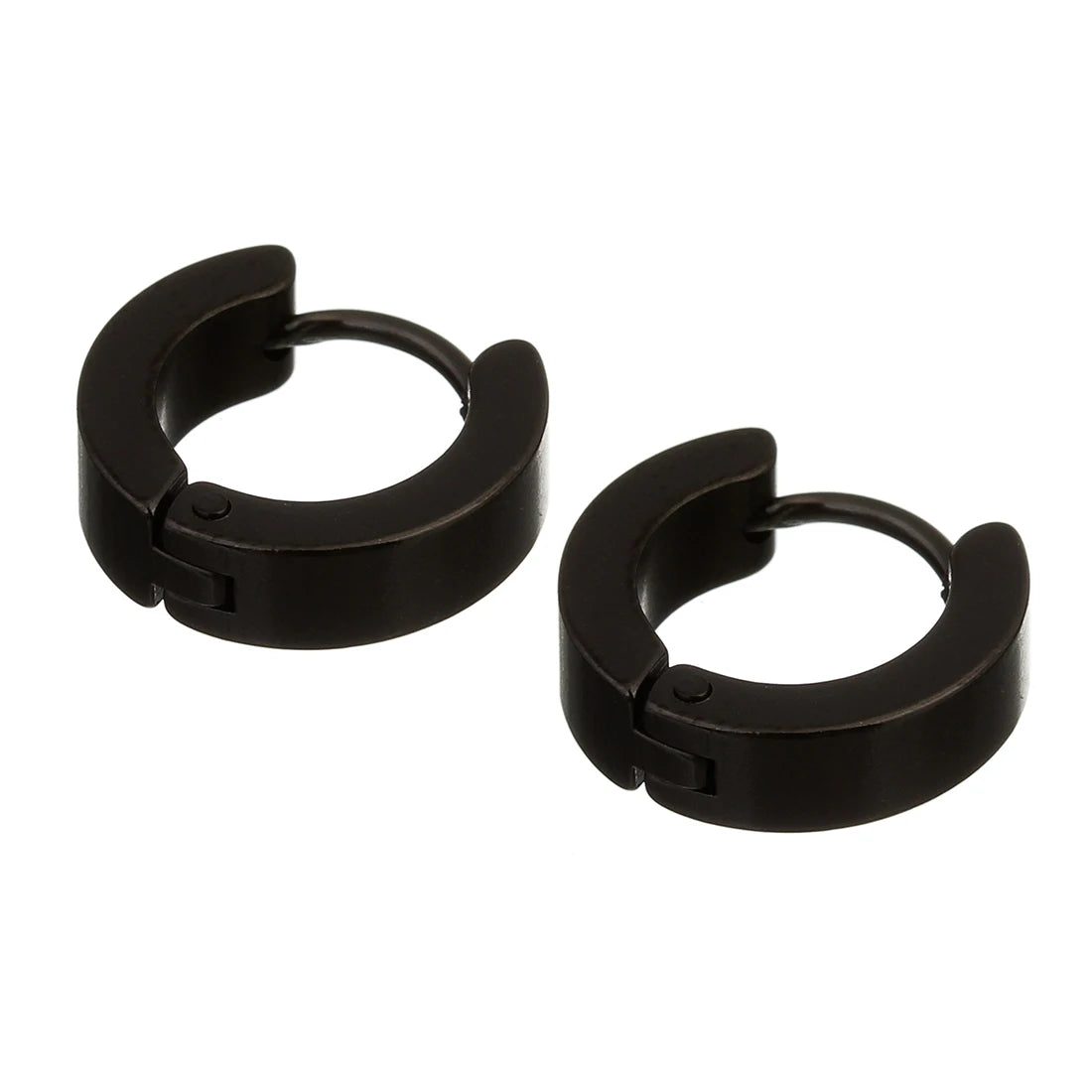 1Pair 14mm Colorful Stainless Steel Round Stud Popular Earring Hoops For Women Simple Metal Circle Small Earrings Jewelry Supply