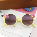 Shades Flower Sunglasses Kid Sunglasses Anti Radiation Glass Blocking Sunglasses Round Frame Eyewear Children Eyeglass Travel