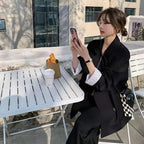 Coats for Women Spring Autumn 2025 New Arrivals Medium Length Blazer Woman Fashion On Promotion Outerwears Long Sleeve In Jacket