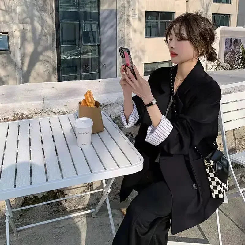 Coats for Women Spring Autumn 2025 New Arrivals Medium Length Blazer Woman Fashion On Promotion Outerwears Long Sleeve In Jacket