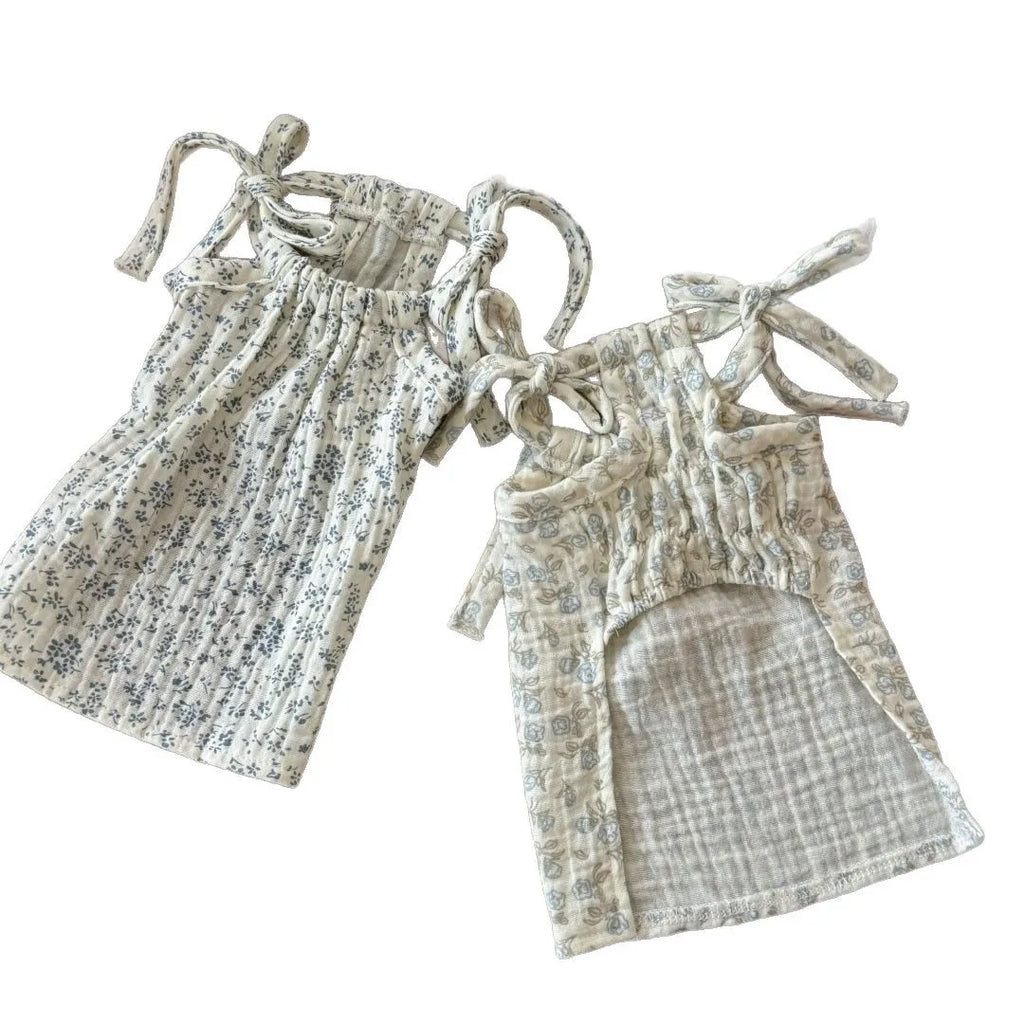 Pet Breathable name-branded clothes Vest Camisole Pajamas Pet Drawstring Dress Small Dog Clothes Cat Spring Puppy Clothes for Small Dogs