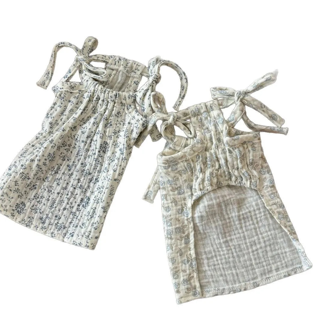 Pet Breathable name-branded clothes Vest Camisole Pajamas Pet Drawstring Dress Small Dog Clothes Cat Spring Puppy Clothes for Small Dogs
