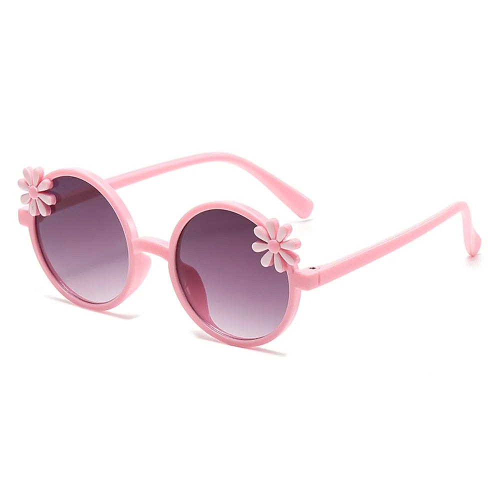 Shades Flower Sunglasses Anti Radiation Glass Kid Sunglasses Blocking Sunglasses Round Frame Sun Protection Children Eyeglass