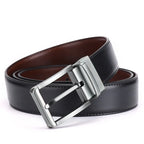 Genuine Leather Belt Double sided belt Men Belt Laser engraving Luxury Strap Male New Fashion Retro pin buckle High Quality