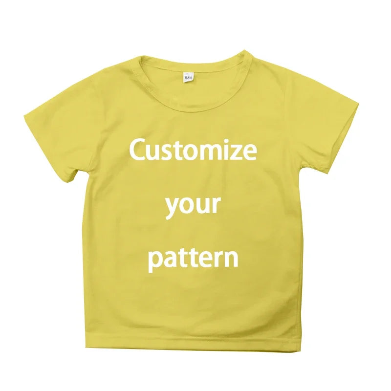 Children T-shirt Children Girl Boy T-shirt Custom Diy Pattern Logo Funny Casual Tops Tees DIY Name Logo Picture Text Child Girl Boy T-shirts