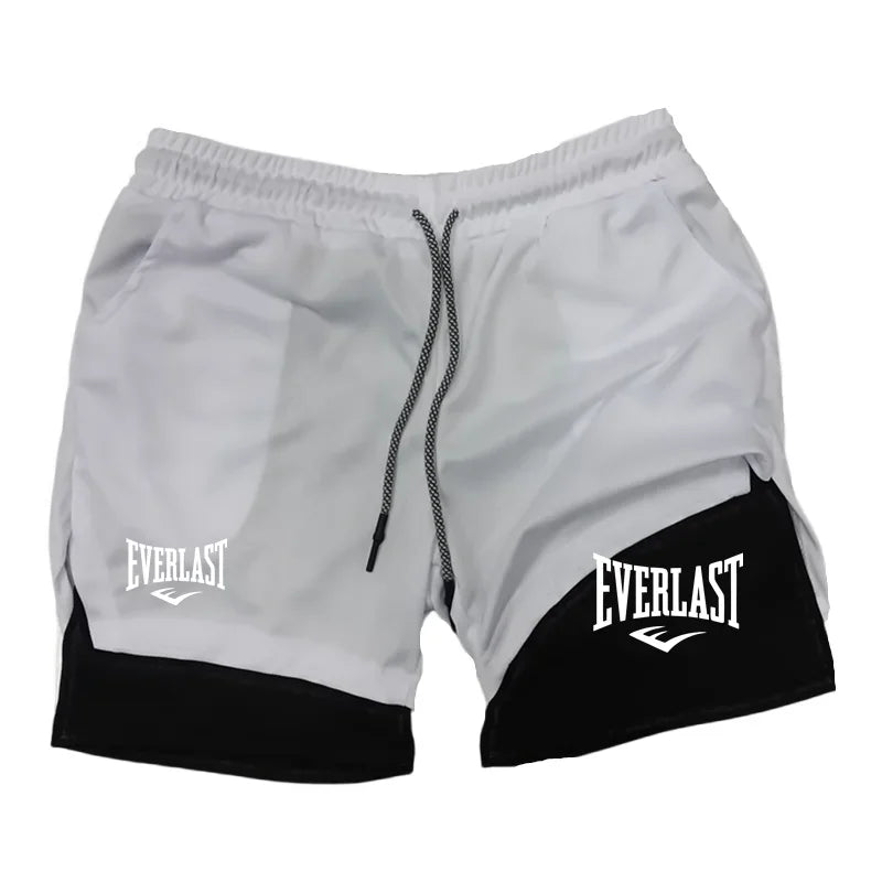 Men Running Shorts 2 In 1 Double-deck Sport Shorts Sportswear Gym Fitness Short Pants Training Jogging Bottom Men's Clothing