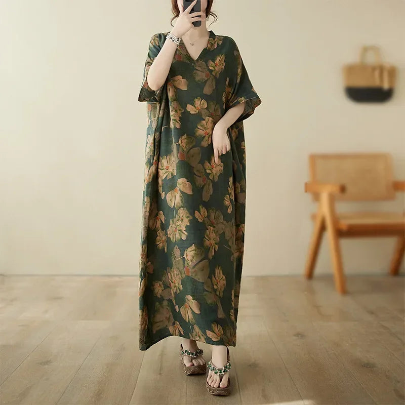 Summer Dress for Women Clothing Long Dress Fashion Clothes Cotton Vintage Harajuku Elegant Streetwear Maxi Beach Dresses