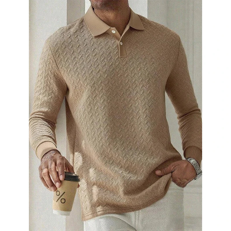 Men Long Sleeve Polo Shirt High Quality Male Clothing Office Polos T-shirt Business Poloshirt Casual Fashion Polo T Shirt Men