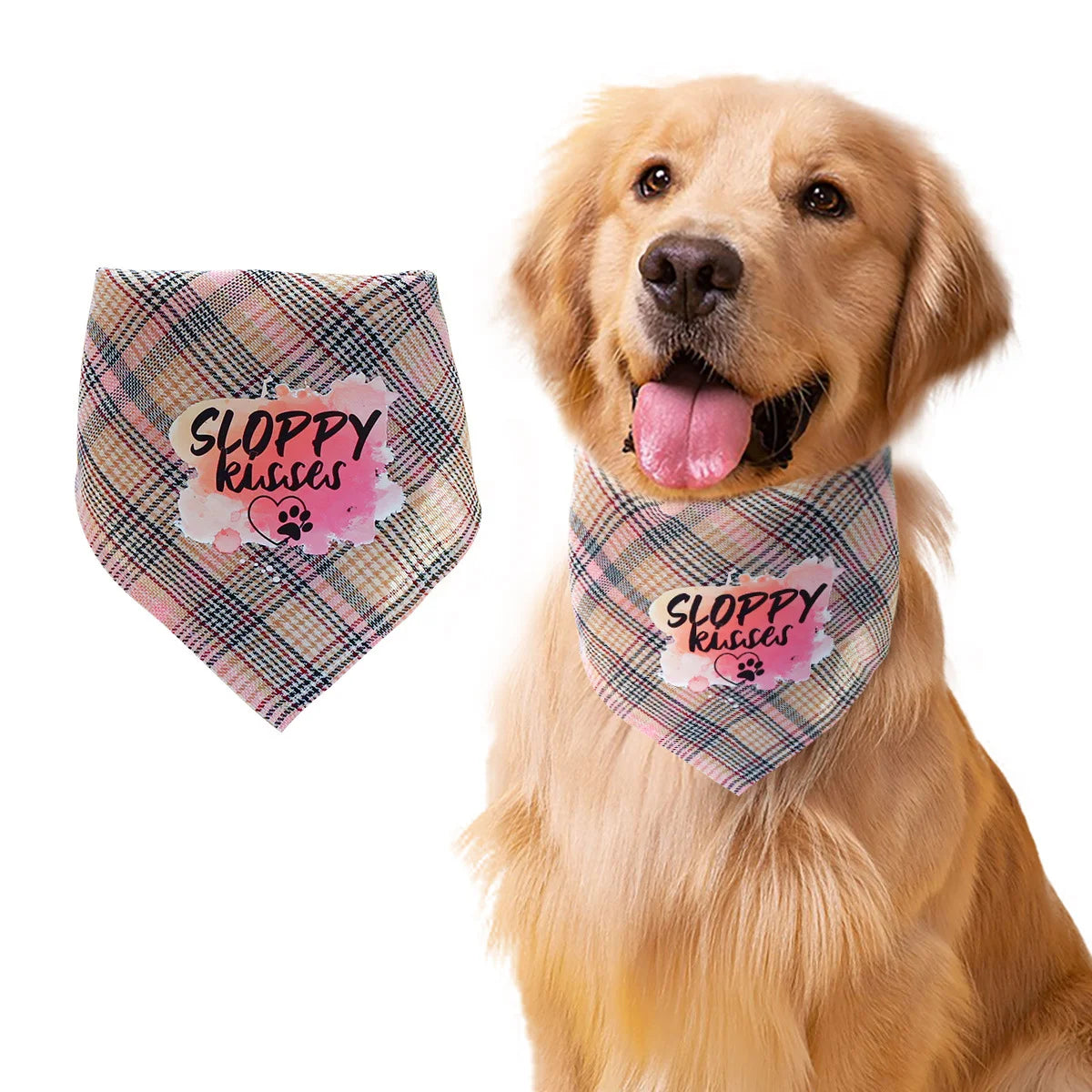 Pet Bandana Festival Costume Dogs Party Neck Scarf Collar Holiday Dress Up Double Layer Dog Tassels Bandanas