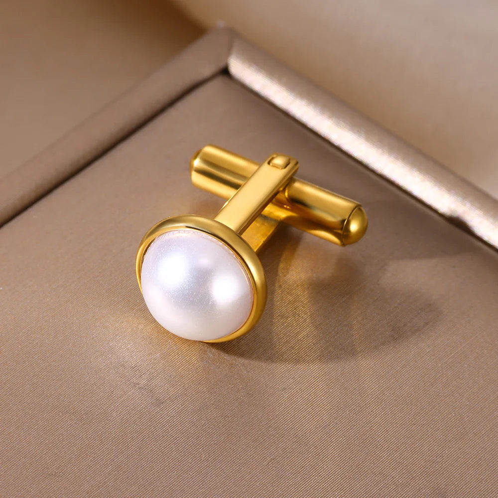 Cufflinks for Men Tuxedo Sleeve Wrist Buttons Shirt Clasps Stainless Steel Cuff Buckle Wedding Grooms Jewelry Mens Accessories