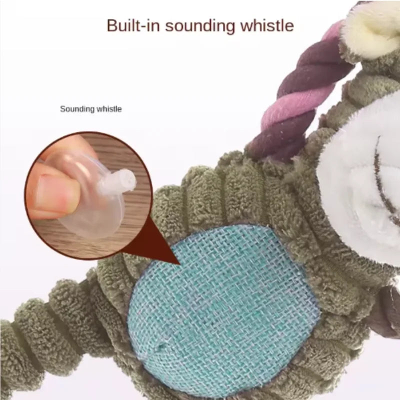 Dogs Plush Toys Indoor Interactive Play Products Pet Chewy Resistant Teeth Grinding Supplies Puppy Kitten Fleece Squeak Toy