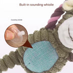 Dogs Plush Toys Indoor Interactive Play Products Pet Chewy Resistant Teeth Grinding Supplies Puppy Kitten Fleece Squeak Toy