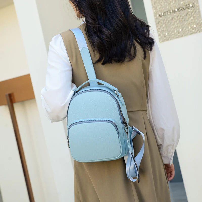 Backpack Women's Bag Fashionable Casual Travel Small School Bag Can Be Carried on One Shoulder