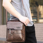 Men's bags can be carried on one shoulder with a slanted strap. Made of PU material, they are suitable for business outings.