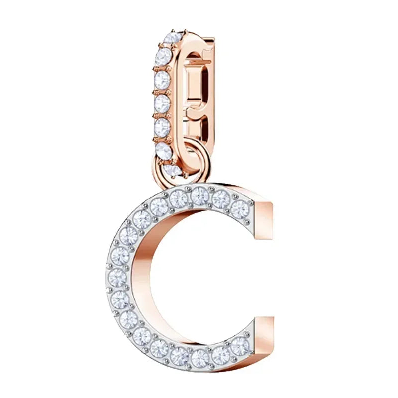 Pendants Fine Jewelry Charming Letter Crystal Pendants Fashion Necklace Bracelet Accessories for Women's Anniversary Gift