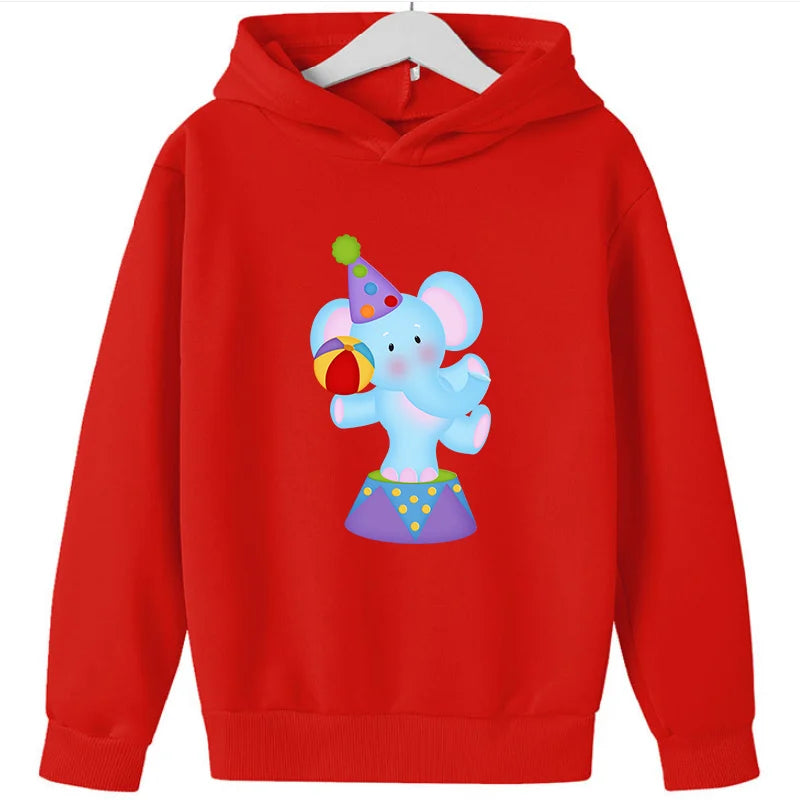 New Children's Hoodie in The Child   Elephant  Print  Version of The Top Baby Foreign Style Coat Sweatshirt  Sweater  Sweaters