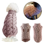 Warm Dog Sweaters for Small Dogs Turtleneck Knitted Winter Dog Clothes Pet Puppy Cat Sweater Vest Chihuahua French Bulldog Coat
