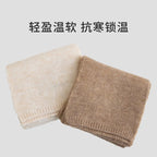 Ladies' wool - containing soft, skin - friendly, versatile scarves. High - end solid - color thickened knitted shawls for winter