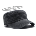 Men Thicker Denim  Flat Top Hat Solid Caps for Women Male Washed Caps Adjustable Flat Hats Unisex Cotton Sun Hat Wholesale