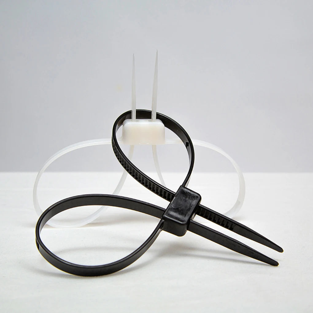 Flex Cuffs Plastic Nylon Heavy Duty Double Buckle Disposable Zip Tie Handcuffs Toughness Cable Handcuff Security Outdoor