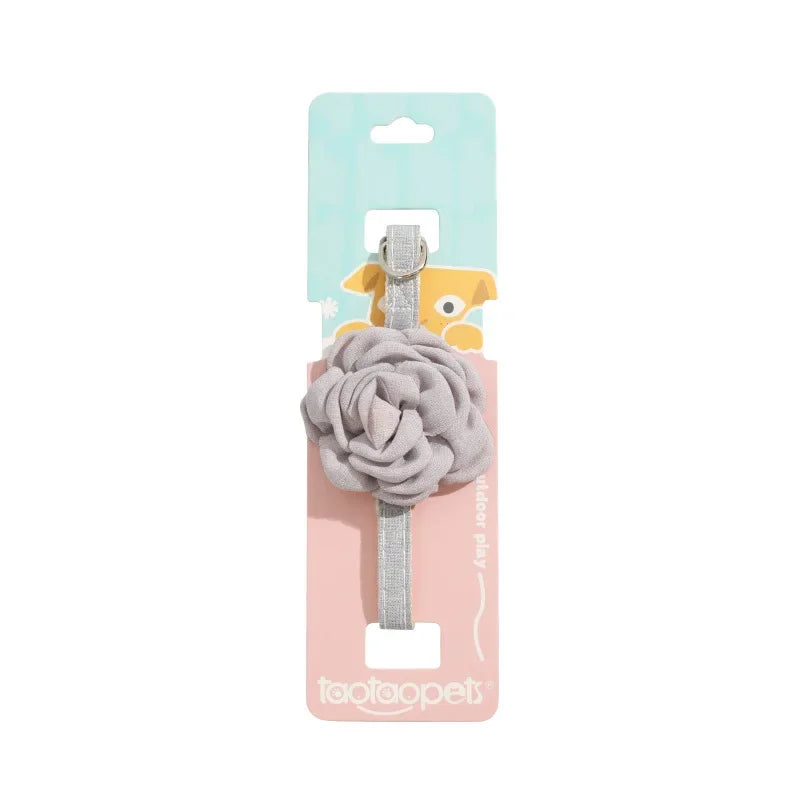 Pet Collar Cute Bow Durable Cat Collars Adjustable Kitten Necklace Tie Cat Puppy Collar Flower Safety Button Pet Gift Supplies