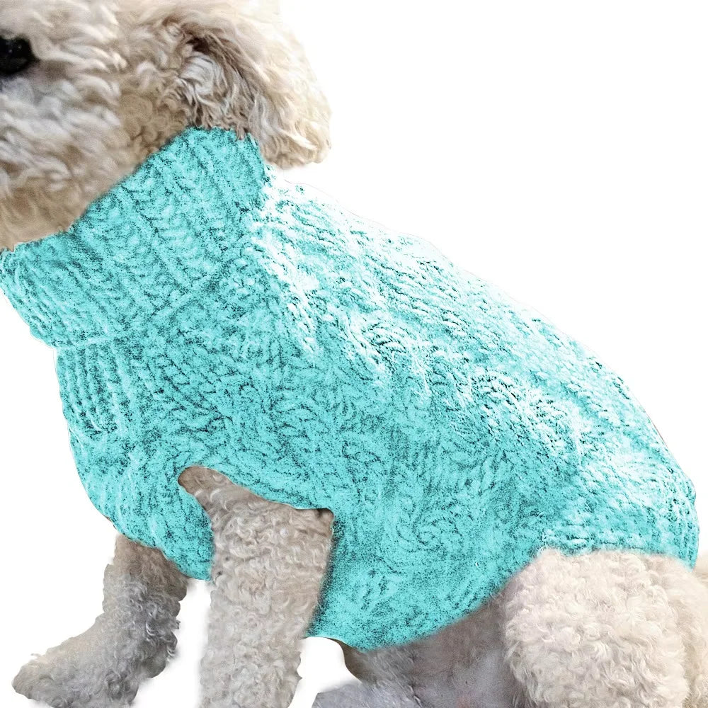 Warm Pet Dog Sweaters Winter Pet Clothes Solid Color Design Sweater Fashion Clothing for Pet Dogs Cats Cat Sweater Cats Clothes
