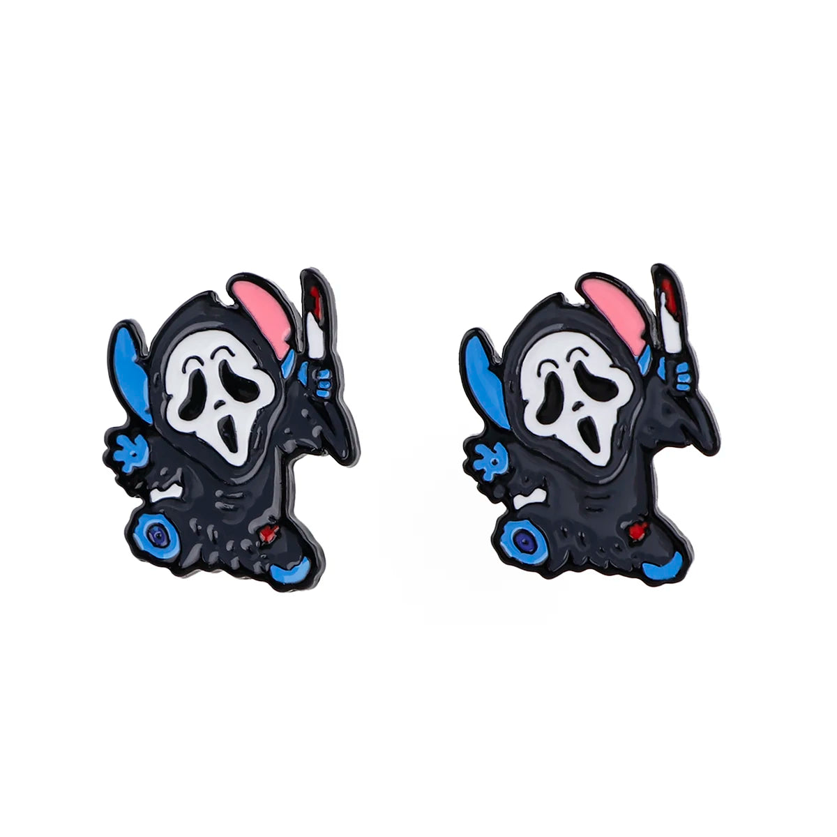 Cute Stitch Stud Earrings for Women Piercing Women's Stainless Steel Jewelry Fashion Accessories Gift for Girl